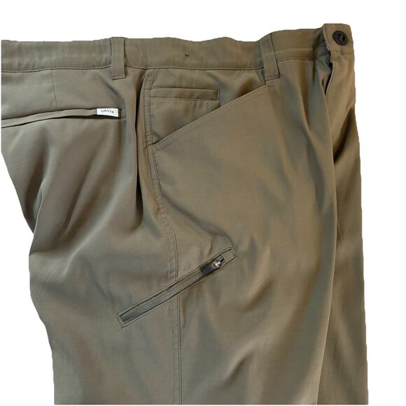 Orvis Tech Pants Men’s 36x32 Fit 39x32.5 Olive Green Hiking Light Nylon Stretch - Picture 10 of 16